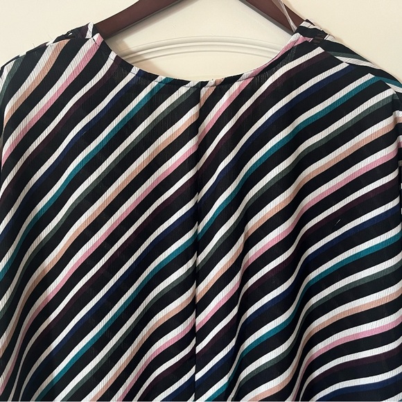 Kona Sol Black with Colorful Stripes Polyester Swim Cover Up Women’s Medium - Picture 2 of 13